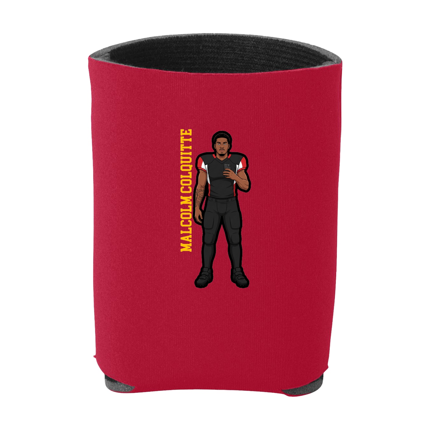 Can Holder — Name Vertical in Red