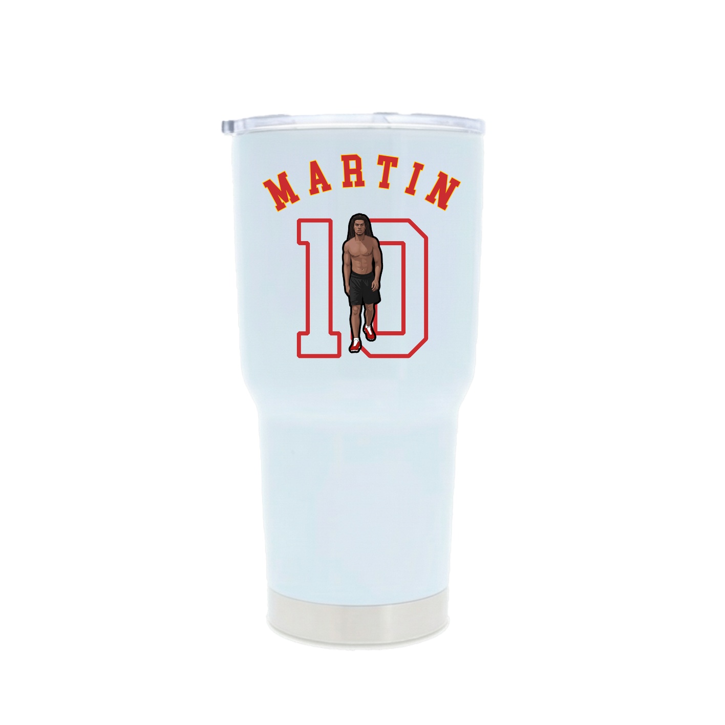 30oz Stainless Steel Tumbler — Shirsey Arch in White