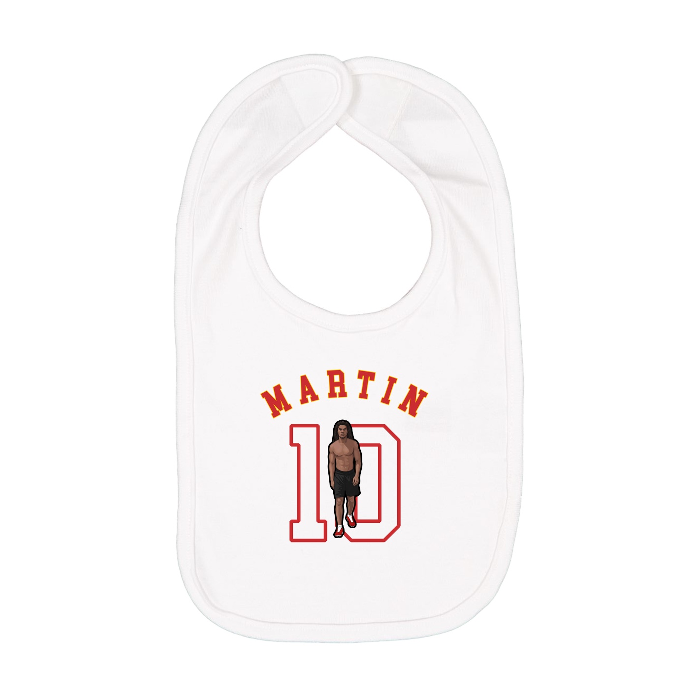Infant Bib — Shirsey Arch in White
