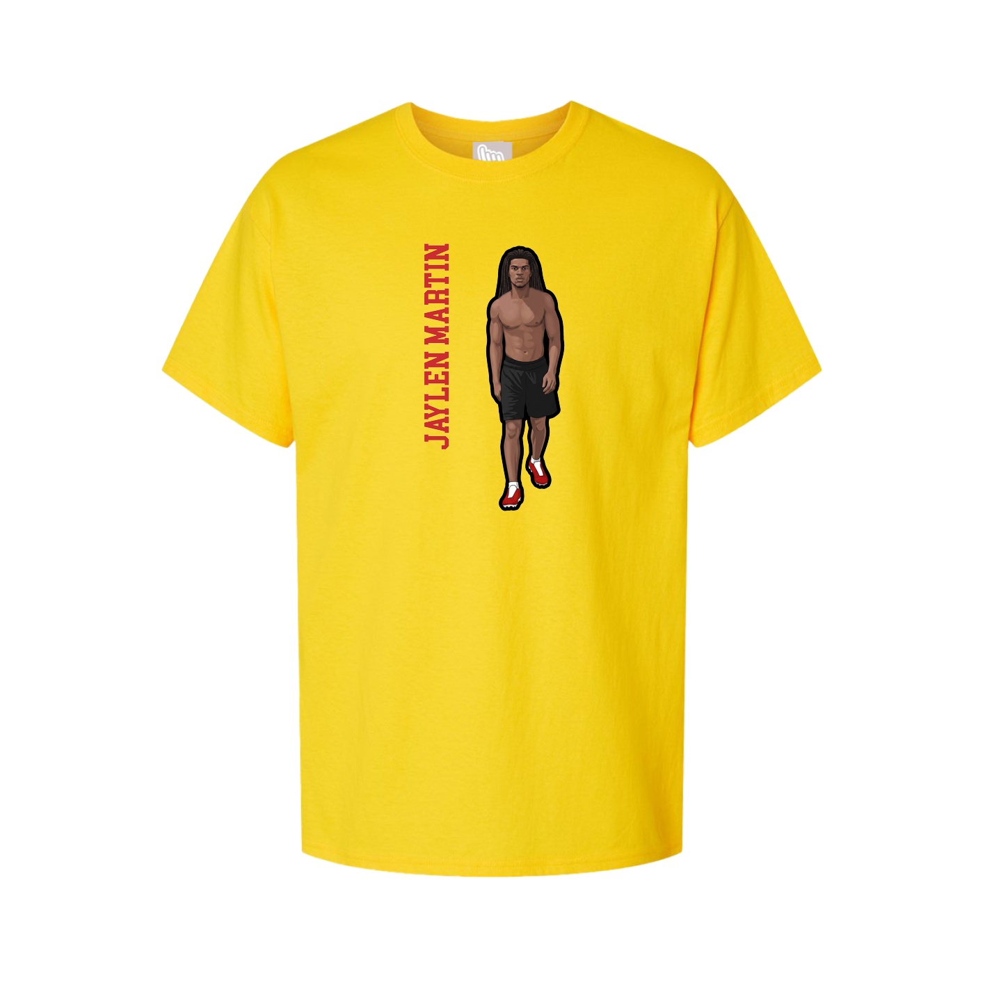 Youth Tee — Name Vertical in Gold