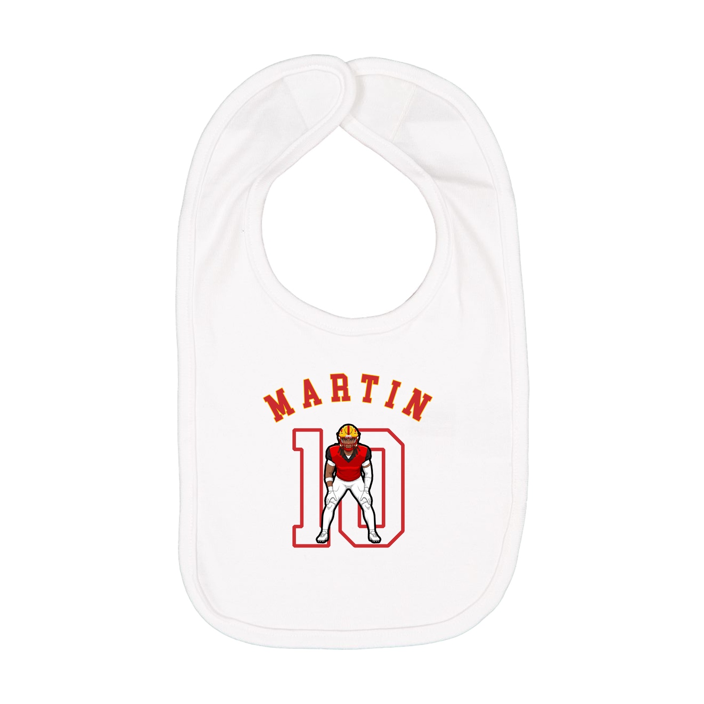 Infant Bib — Shirsey Arch in White