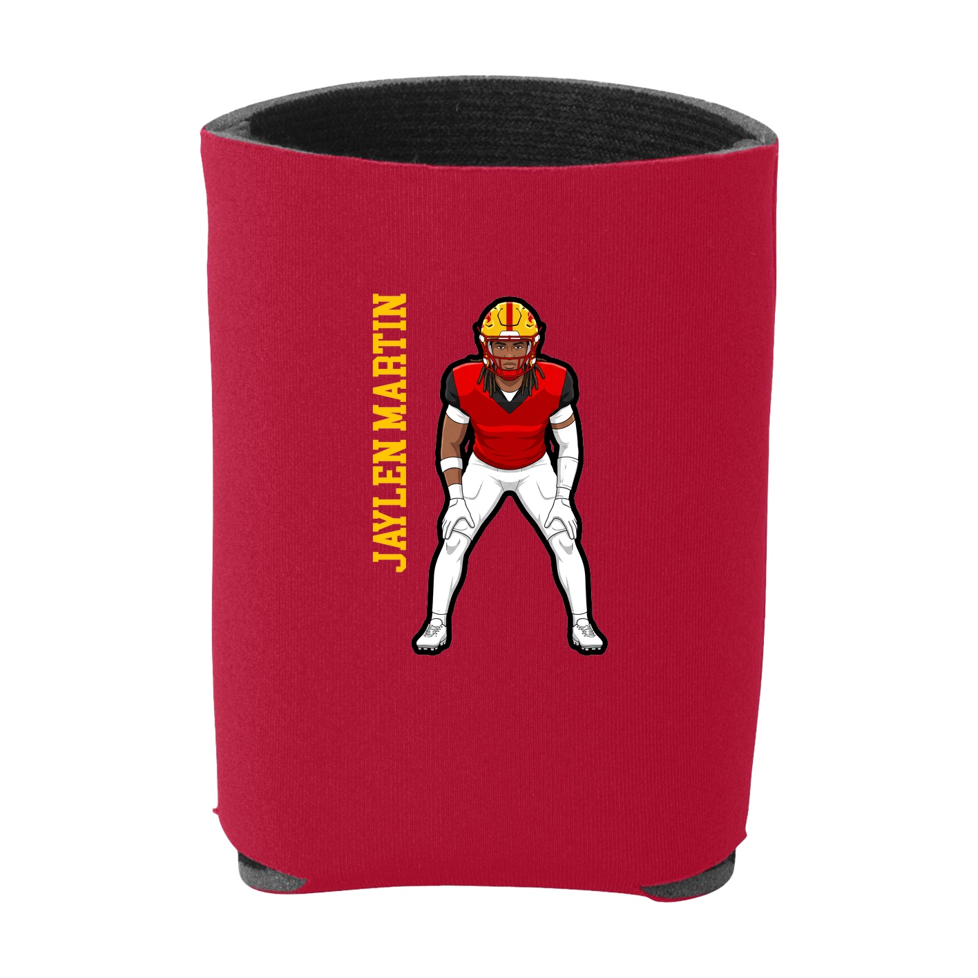 Can Holder — Name Vertical in Red