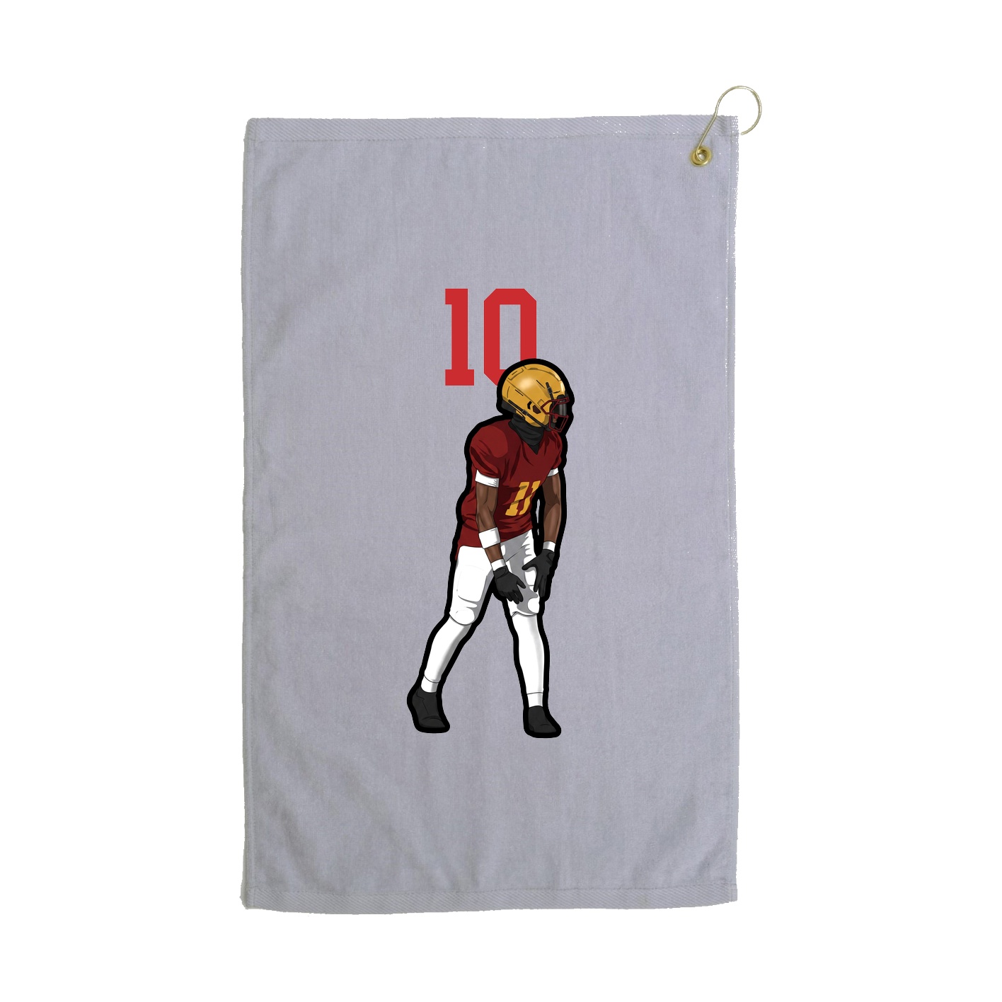 Golf Towel — Number Top in Grey