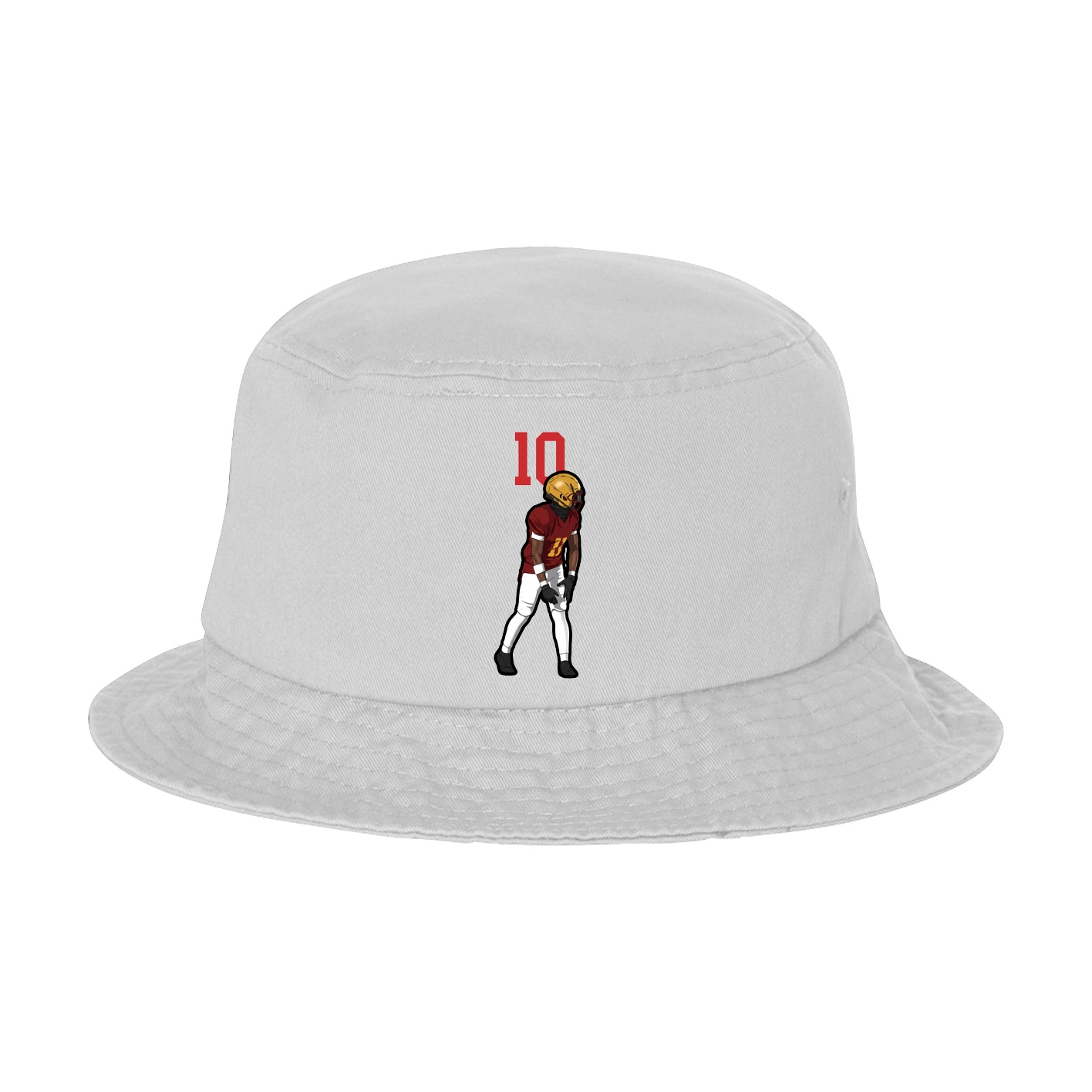 Bucket Cap — Number Top in White