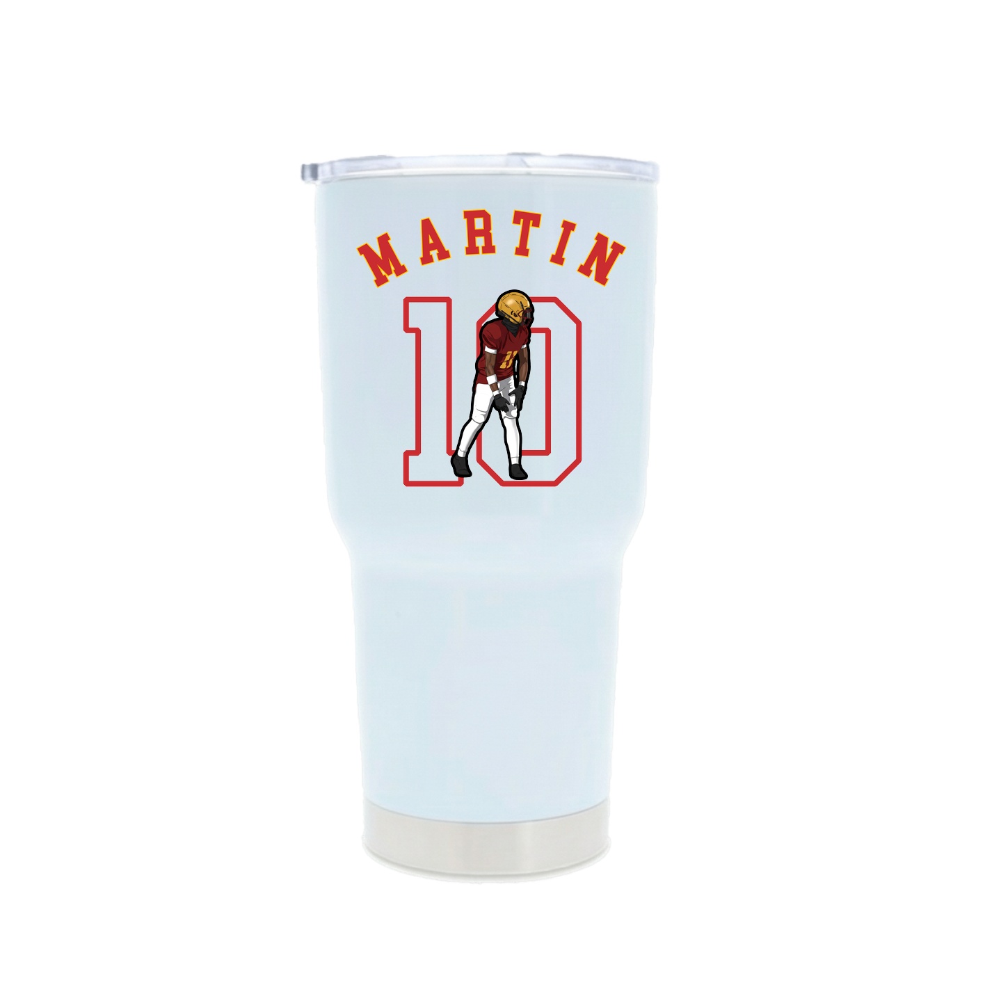 30oz Stainless Steel Tumbler — Shirsey Arch in White