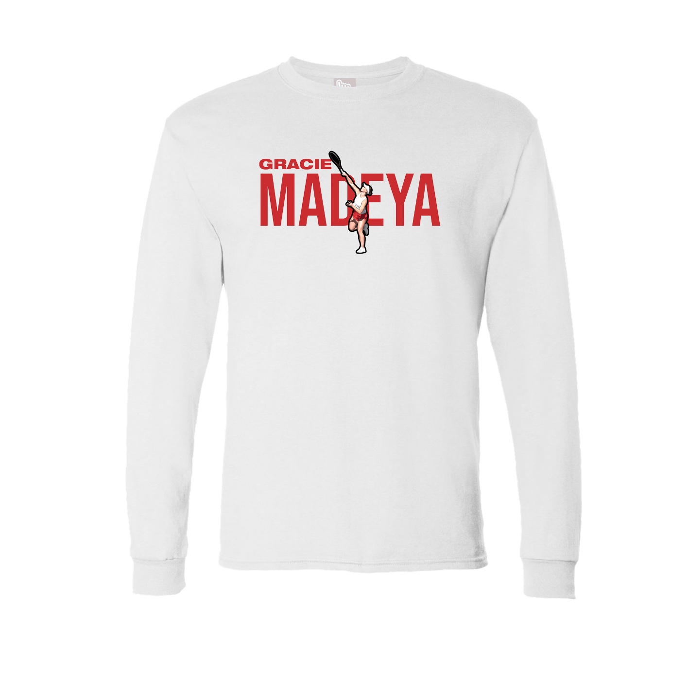 Long Sleeve Tee — Player Name in White