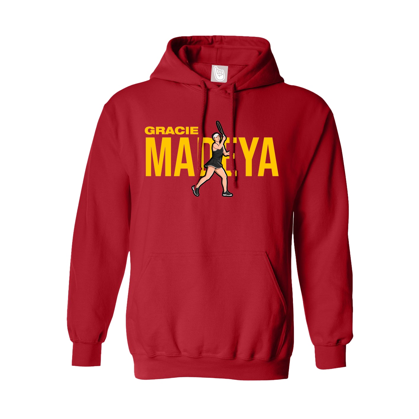 Youth Hoodie — Player Name in Red