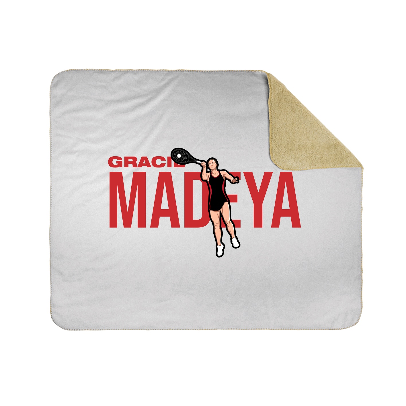 Throw Blanket — Player Name in White