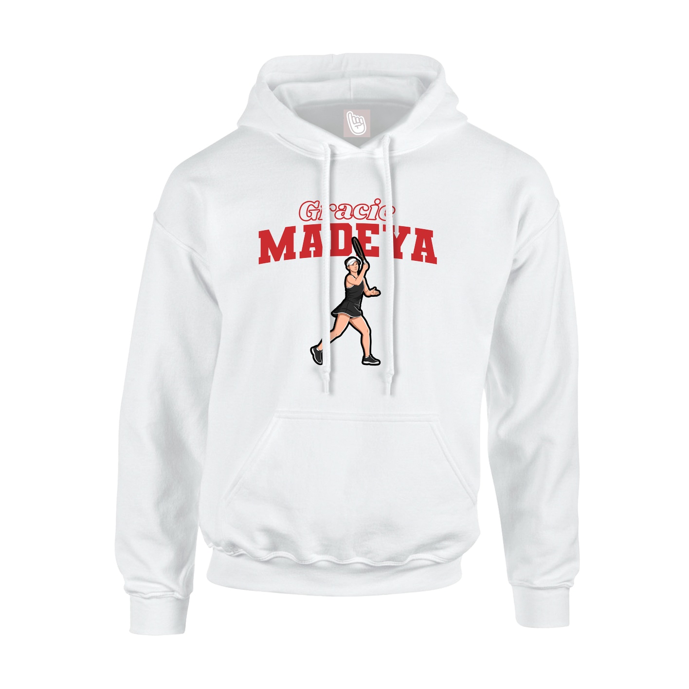 Hoodie — Name Arch in White