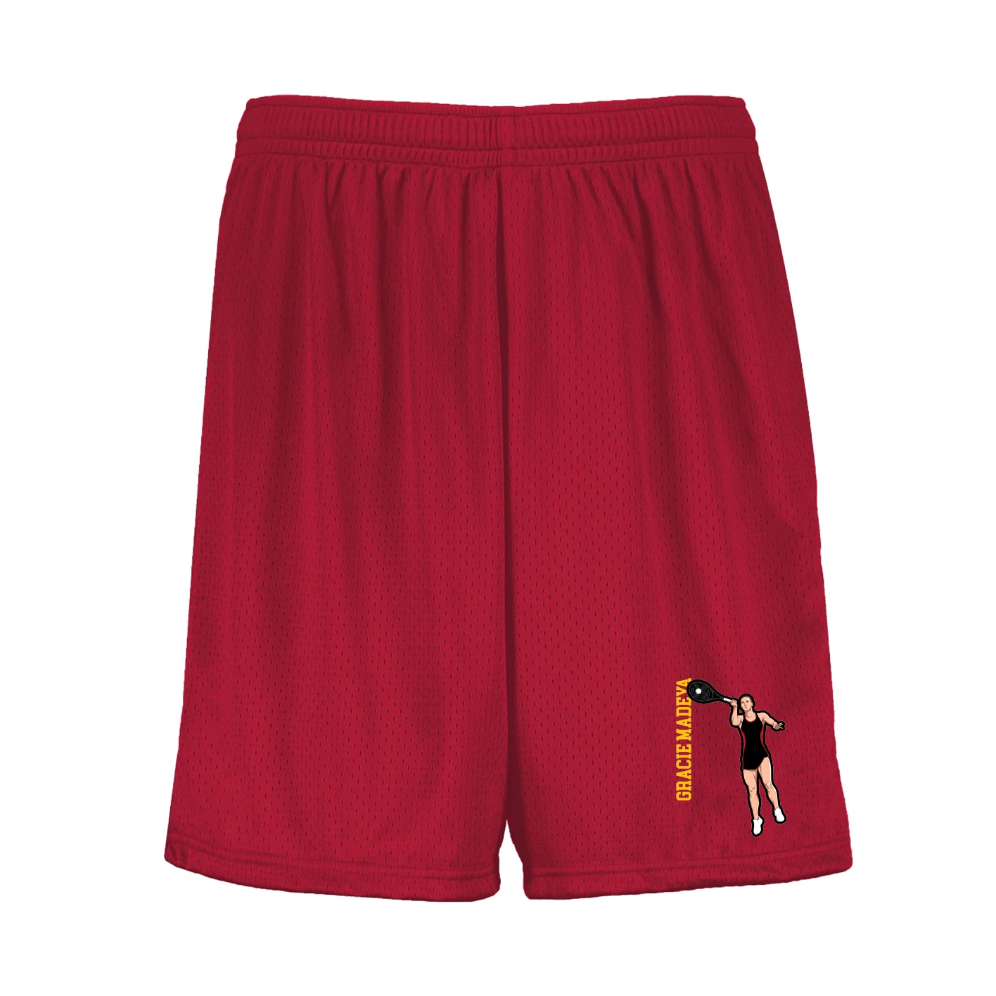 Shorts — Name Vertical in Red