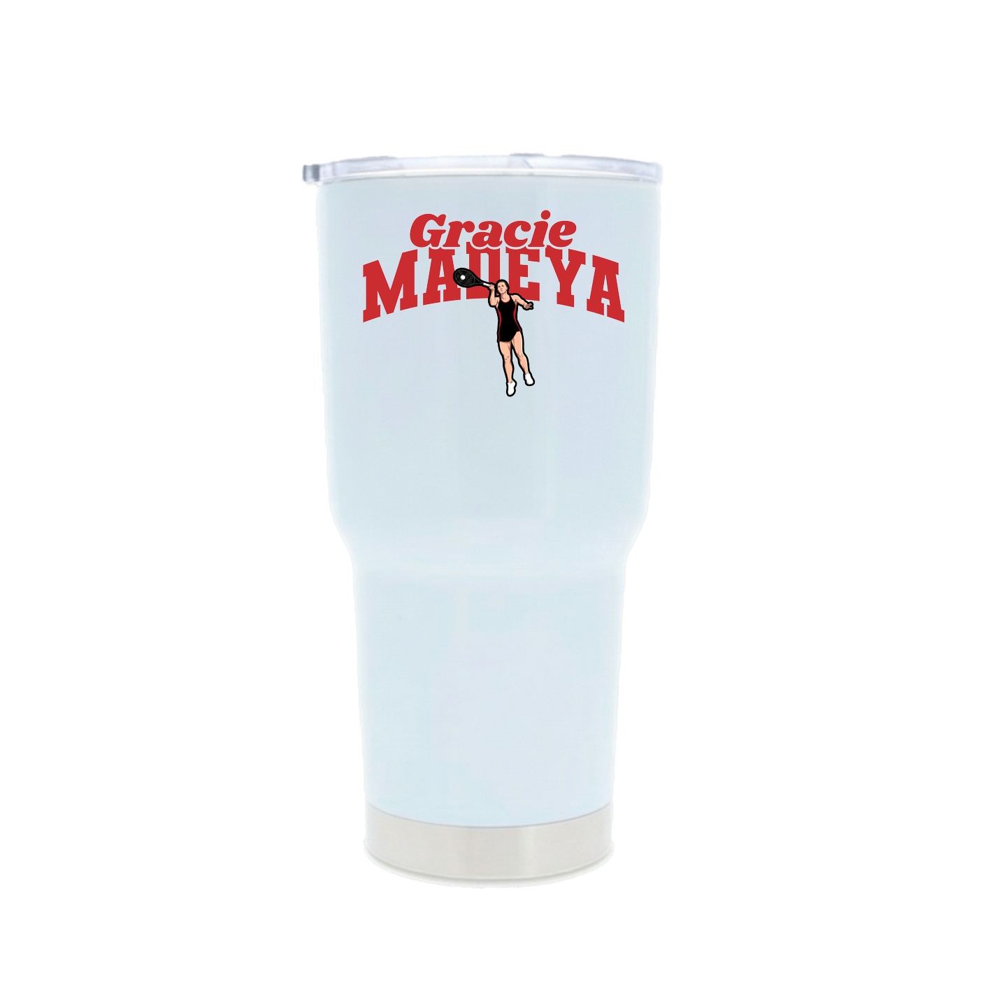 30oz Stainless Steel Tumbler — Signature Arch in White
