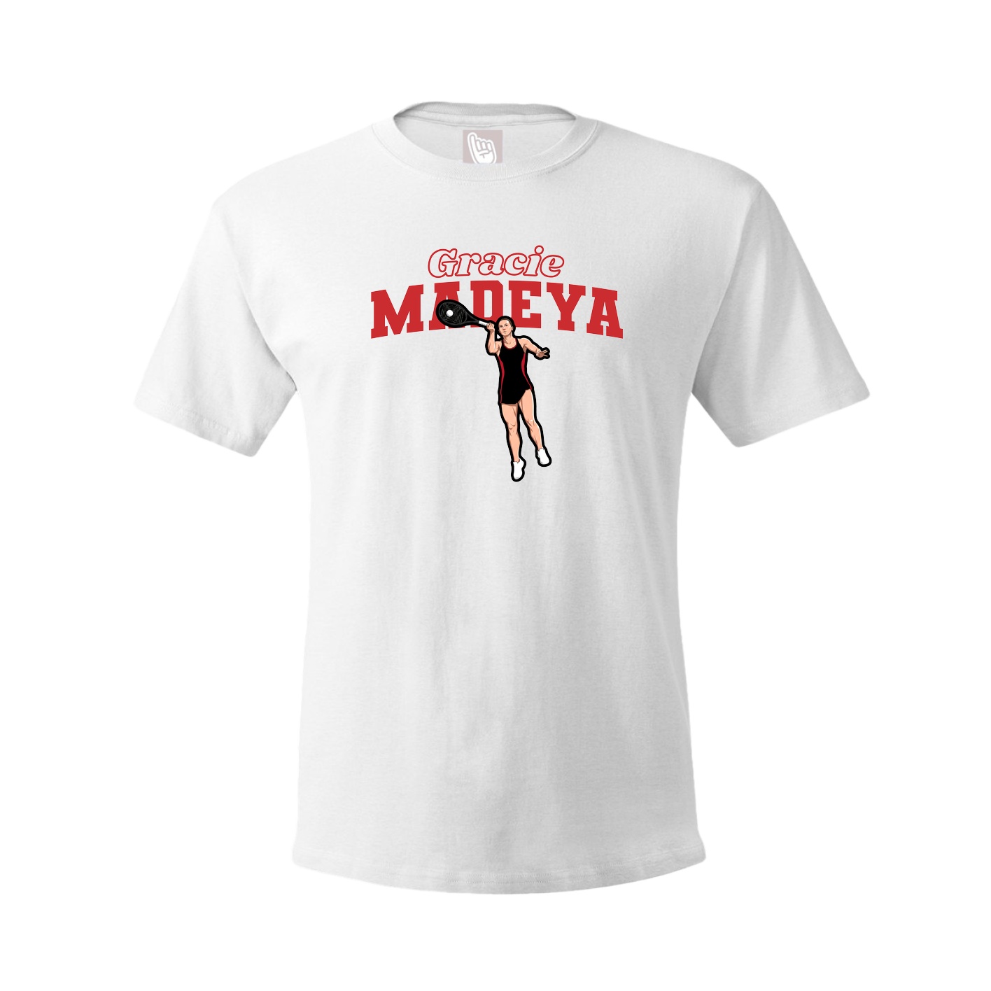 Youth Tee — Name Arch in White