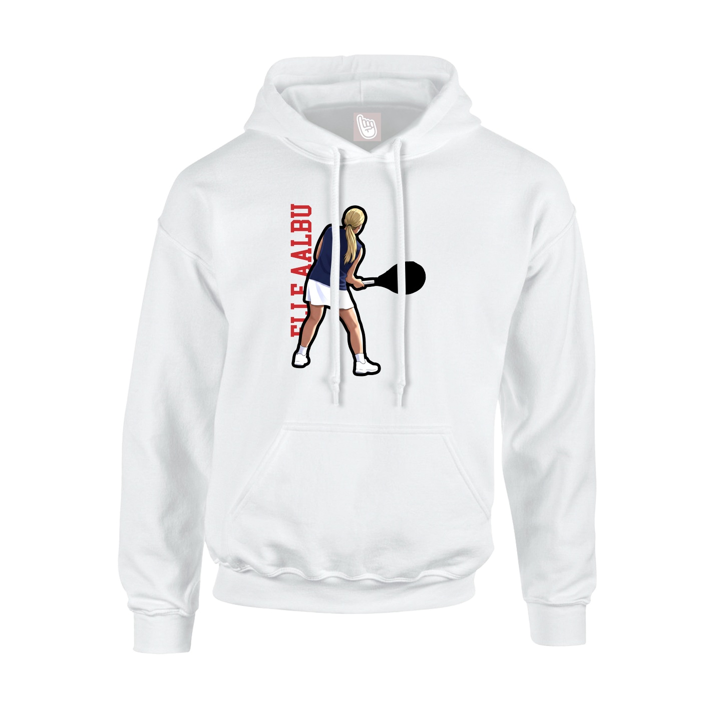 Youth Hoodie — Name Vertical in White
