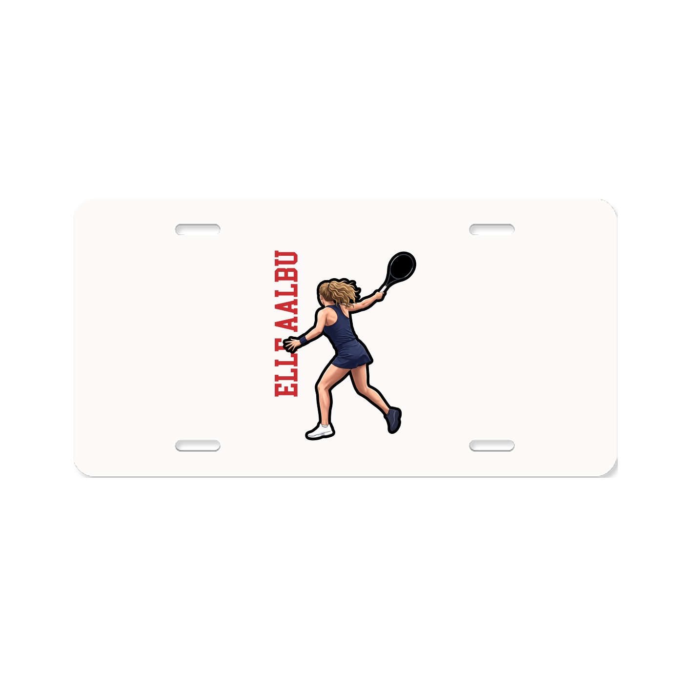 License Plate — Name Vertical in Classic