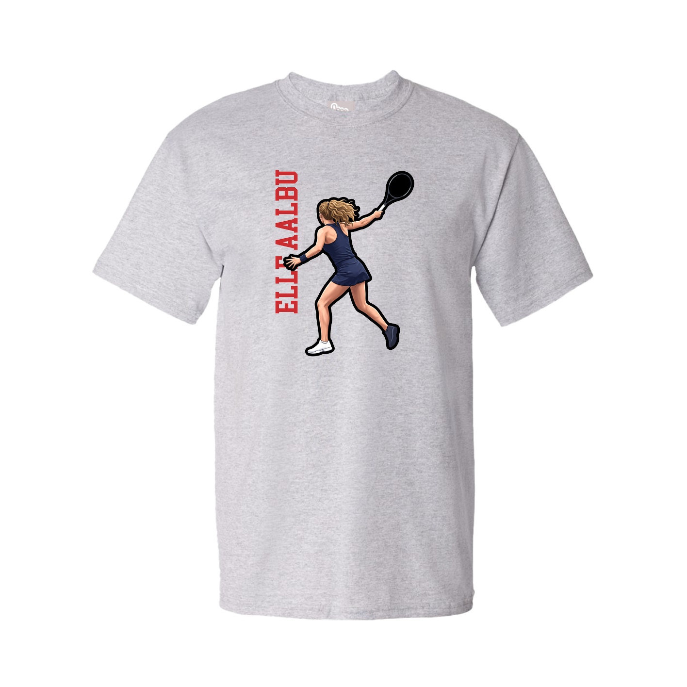 Tee — Name Vertical in Grey