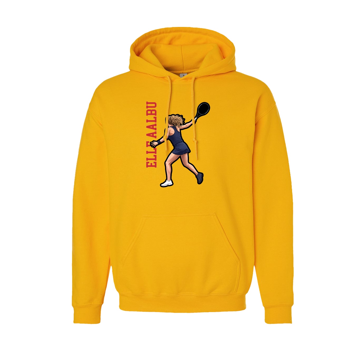 Youth Hoodie — Name Vertical in Gold