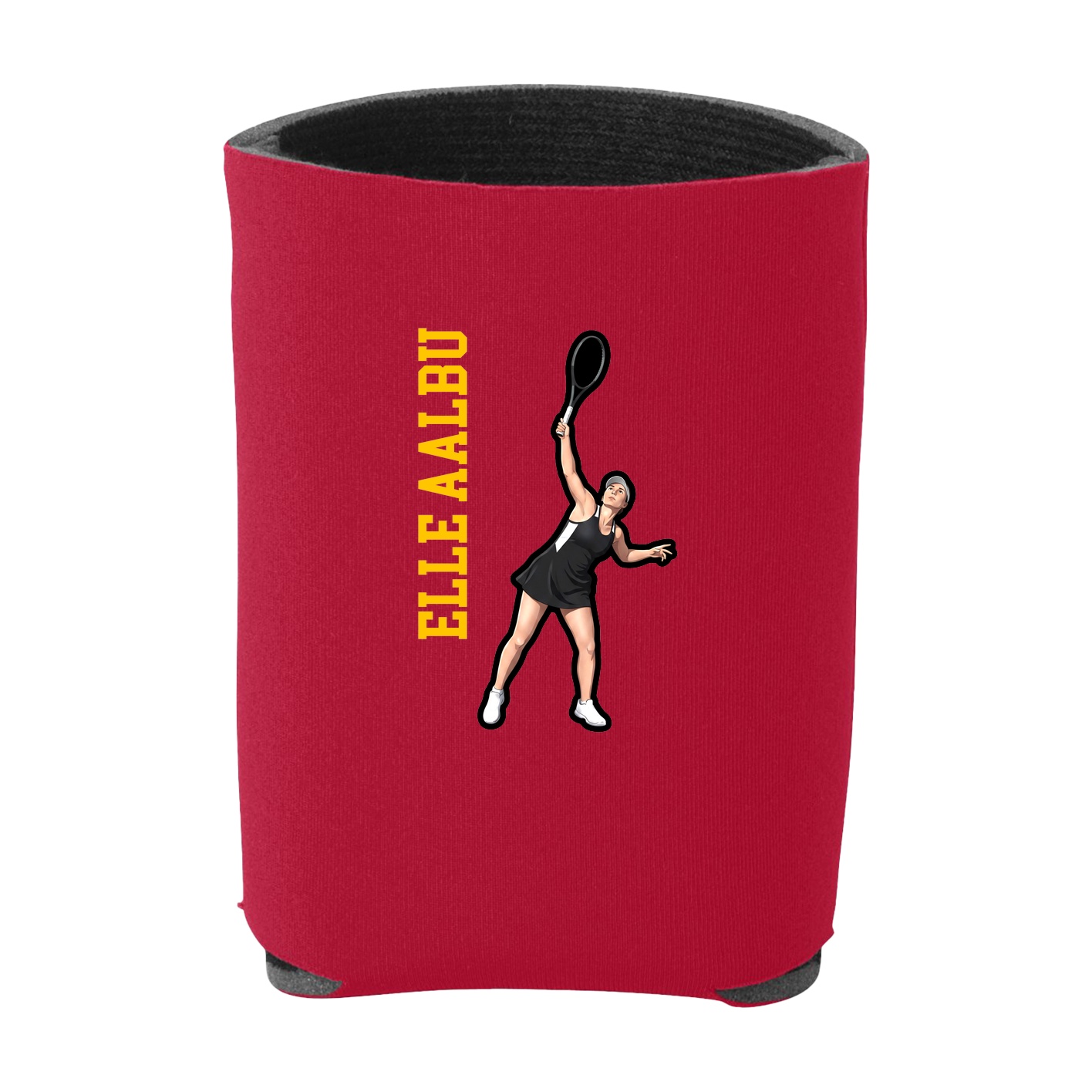 Can Holder — Name Vertical in Red
