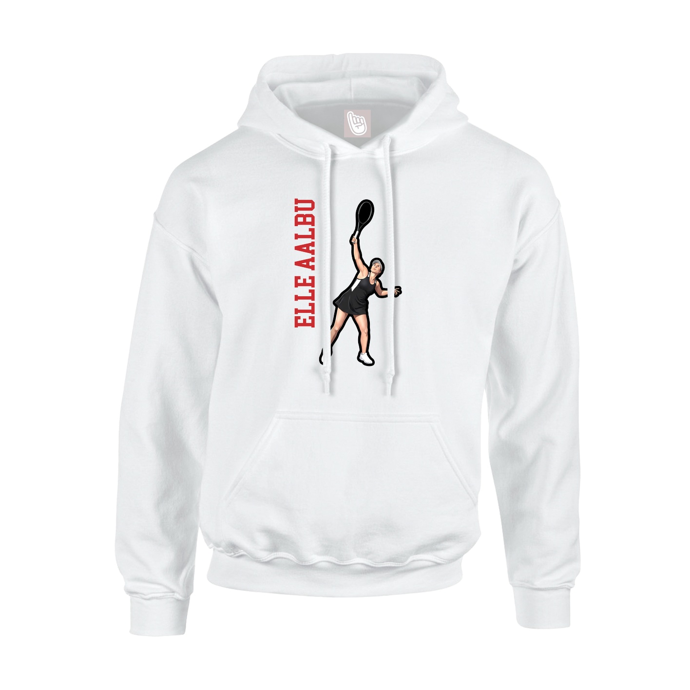 Hoodie — Name Vertical in White