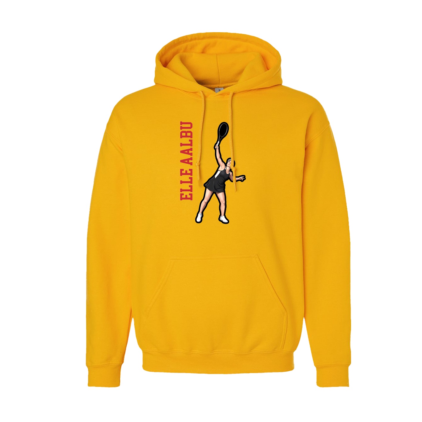 Youth Hoodie — Name Vertical in Gold