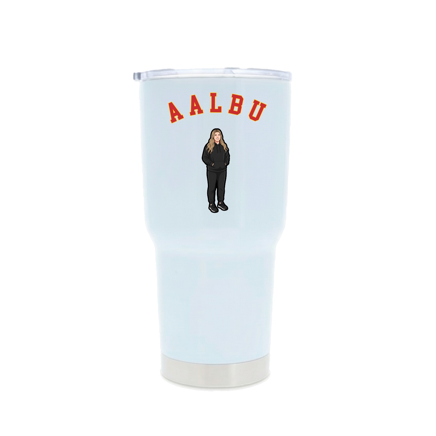 30oz Stainless Steel Tumbler — Shirsey Arch in White