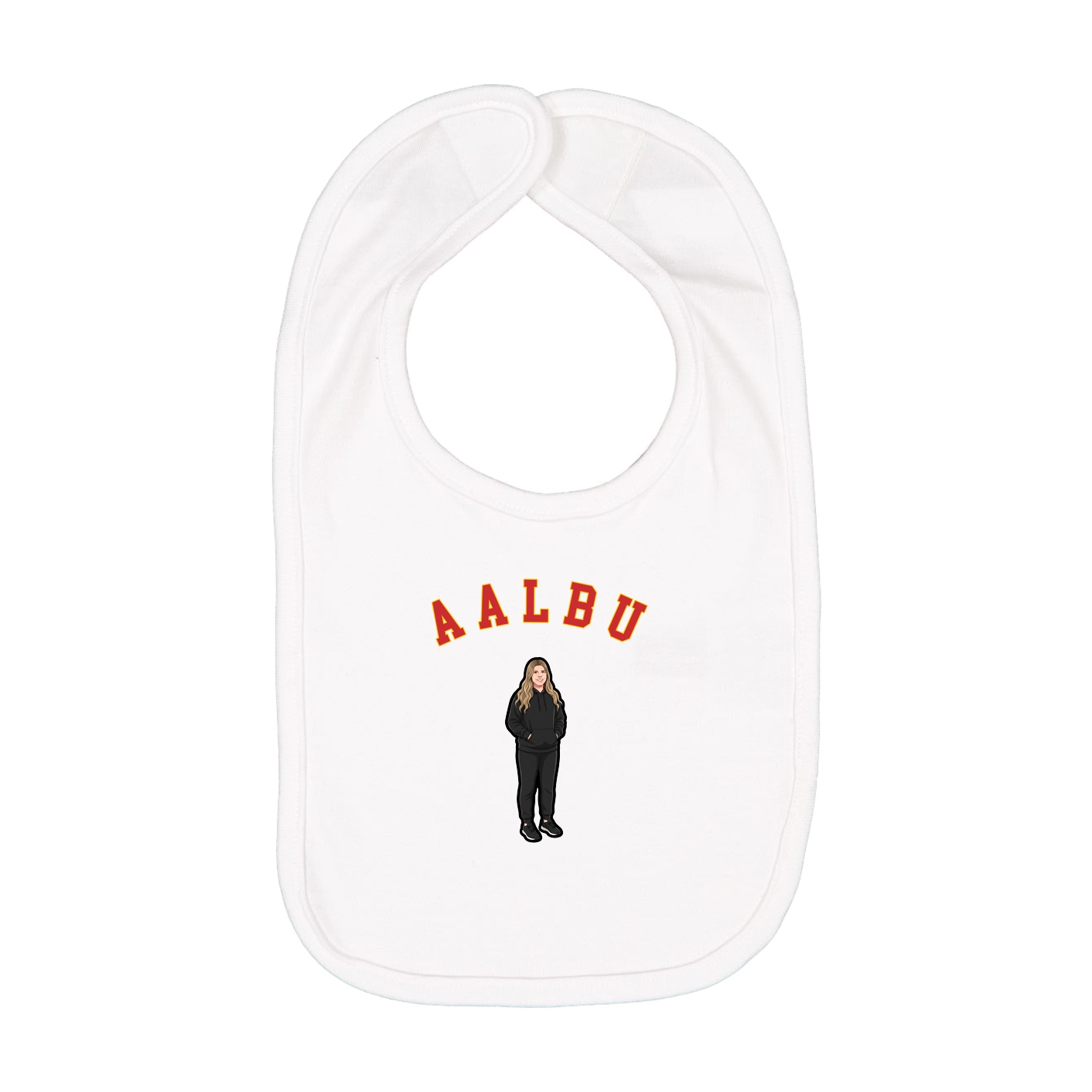 Infant Bib — Shirsey Arch in White