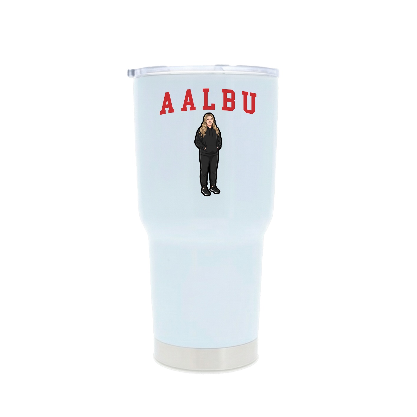 30oz Stainless Steel Tumbler — Shirsey in White