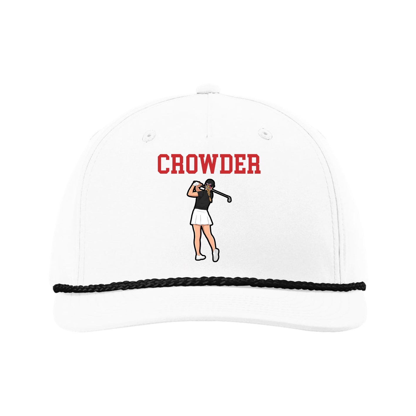 Five-Panel Classic Rope Cap — Shirsey in White