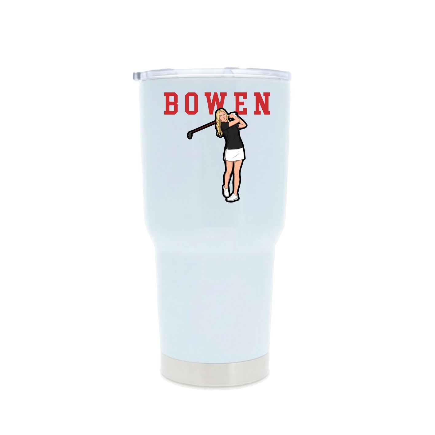30oz Stainless Steel Tumbler — Shirsey in White