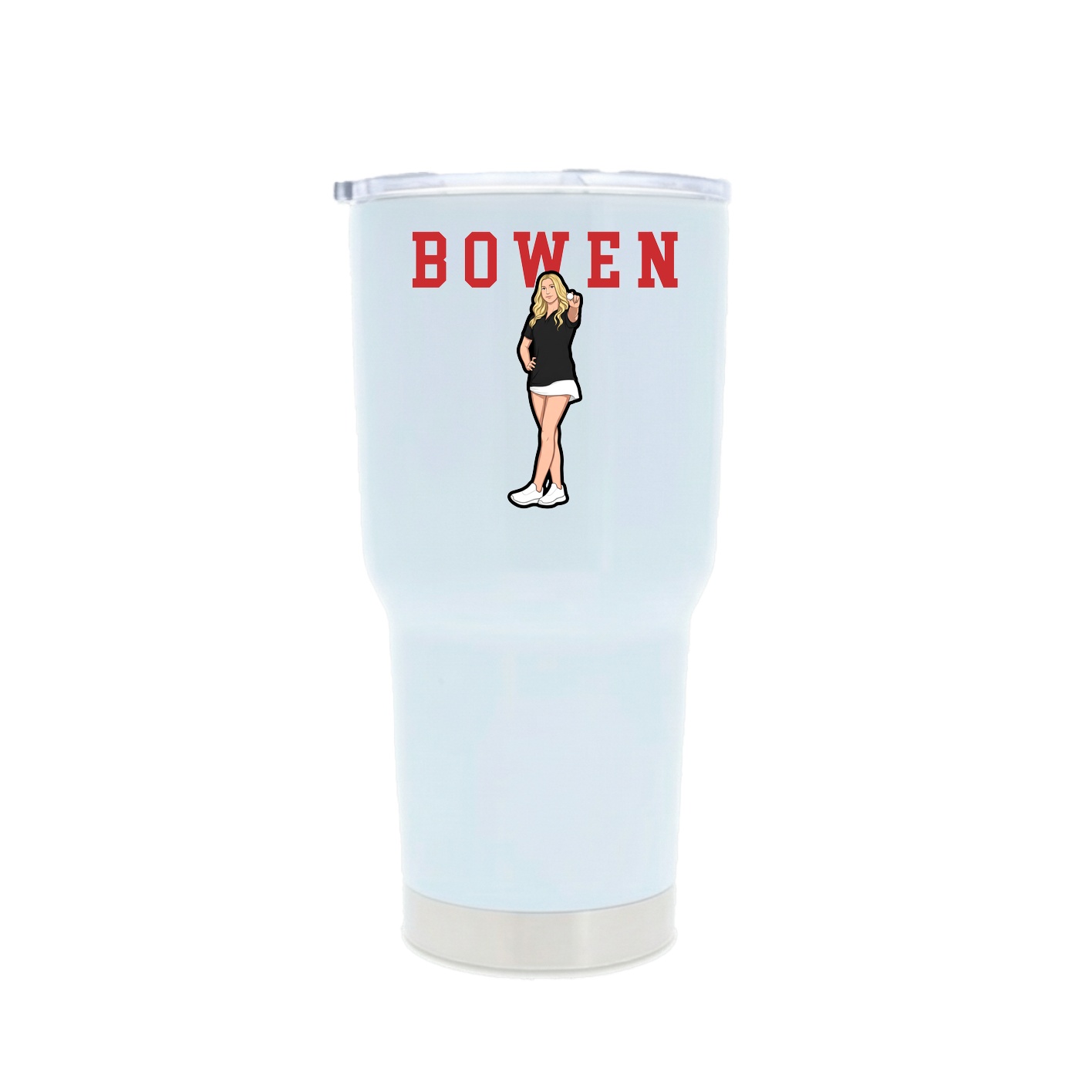30oz Stainless Steel Tumbler — Shirsey in White