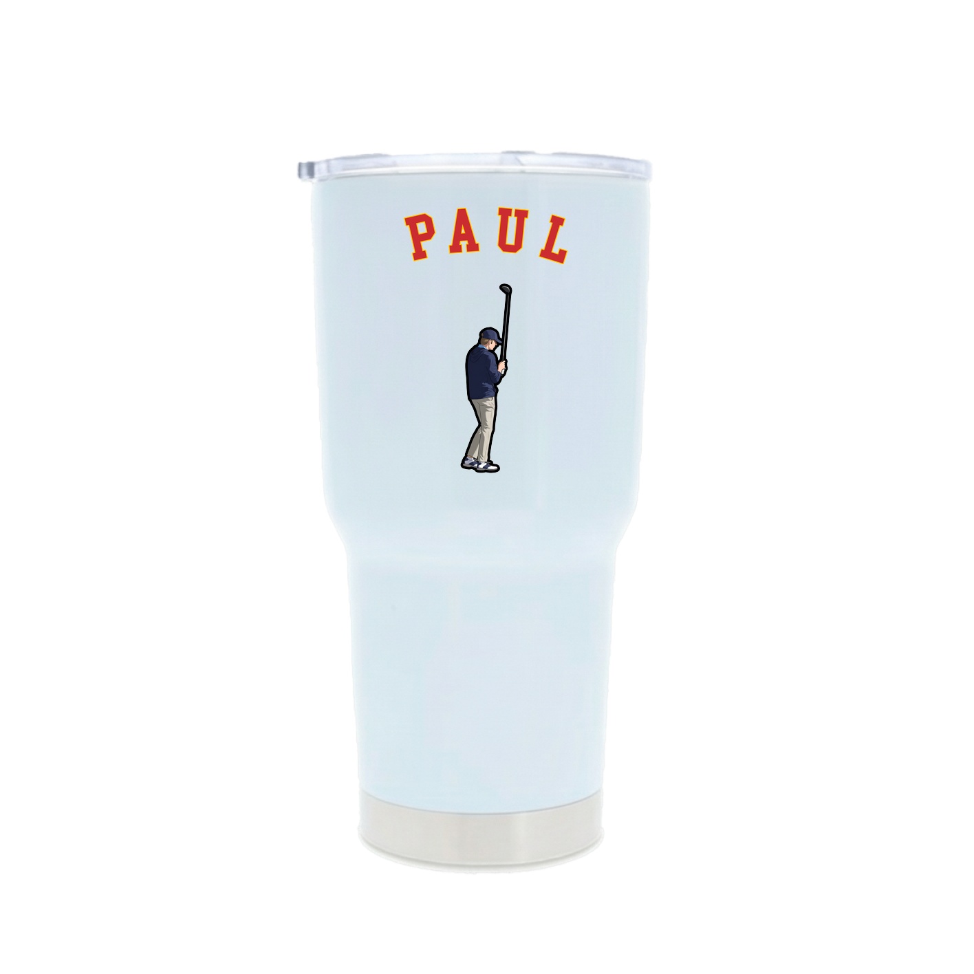 30oz Stainless Steel Tumbler — Shirsey Arch in White