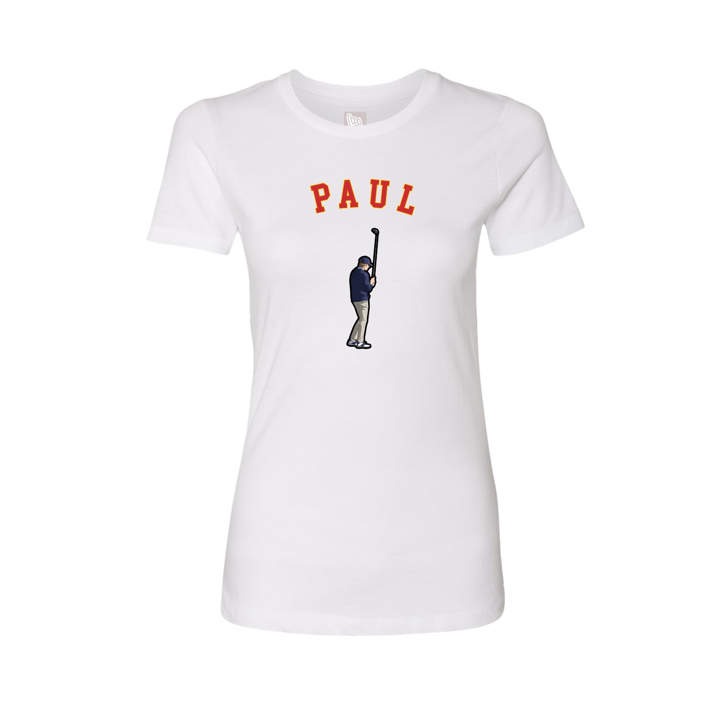 Fitted Women's Tee — Shirsey Arch in White