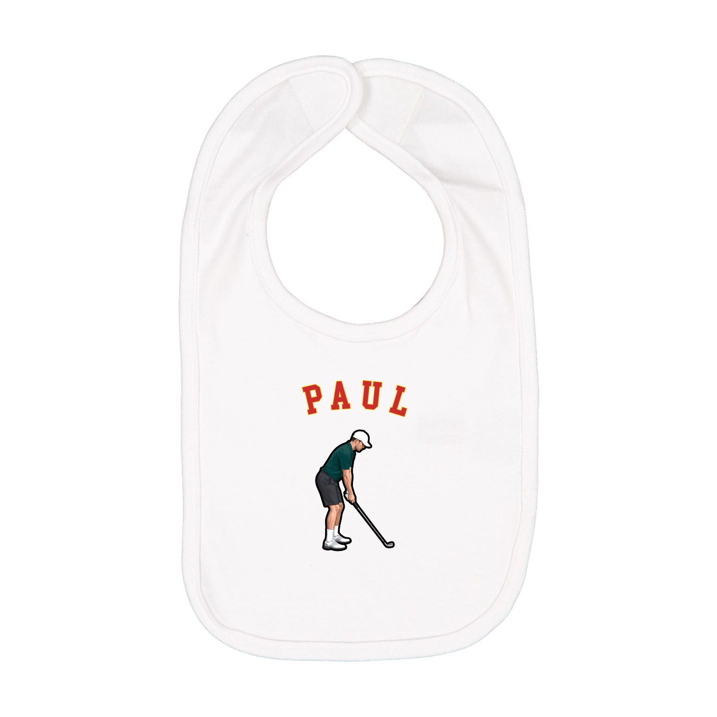 Infant Bib — Shirsey Arch in White
