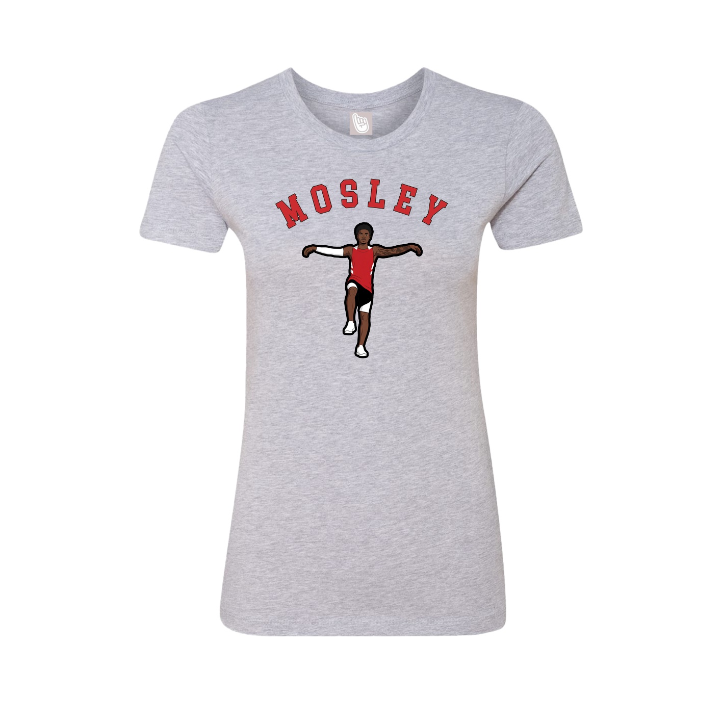 Fitted Women's Tee — Shirsey Arch in Grey