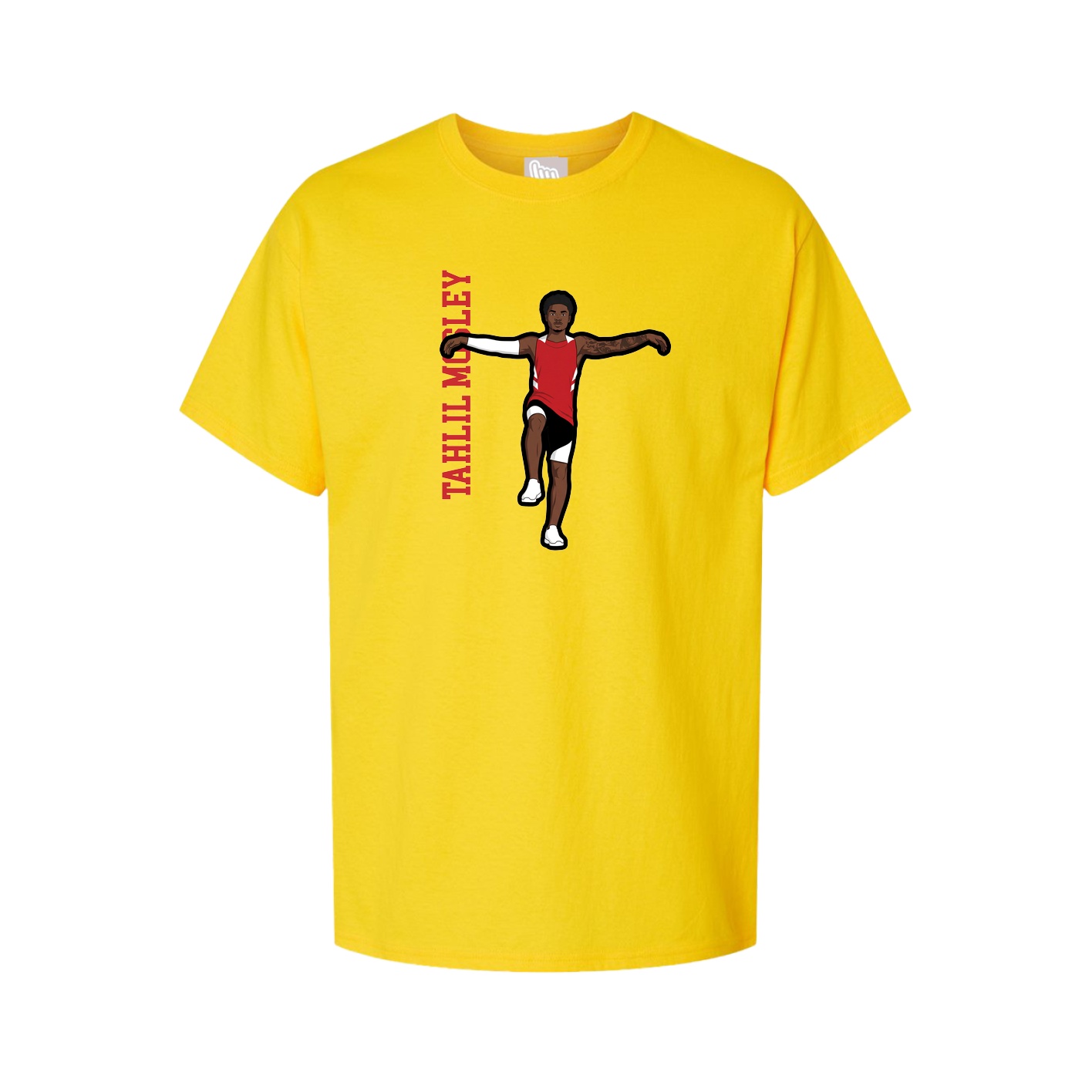 Youth Tee — Name Vertical in Gold