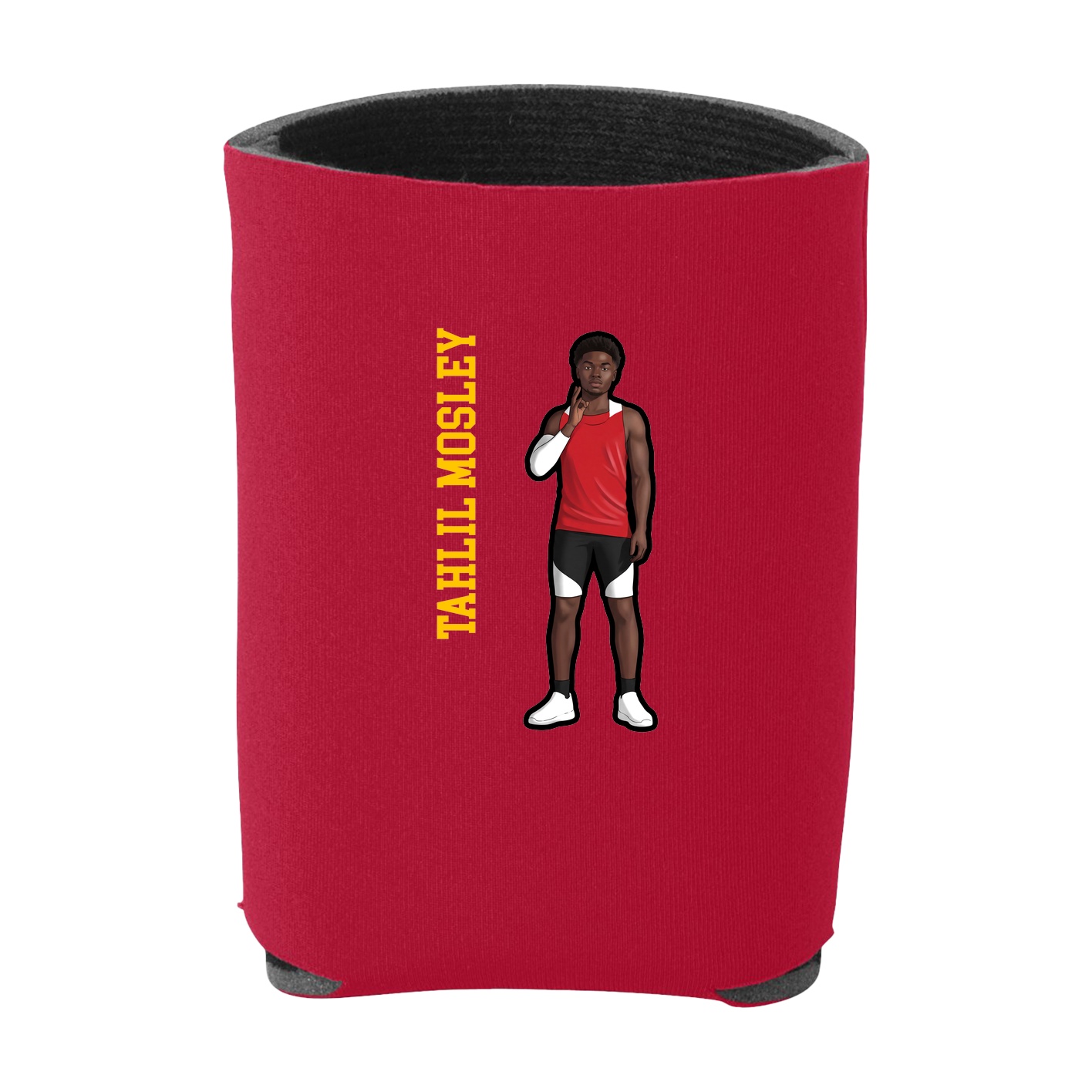 Can Holder — Name Vertical in Red
