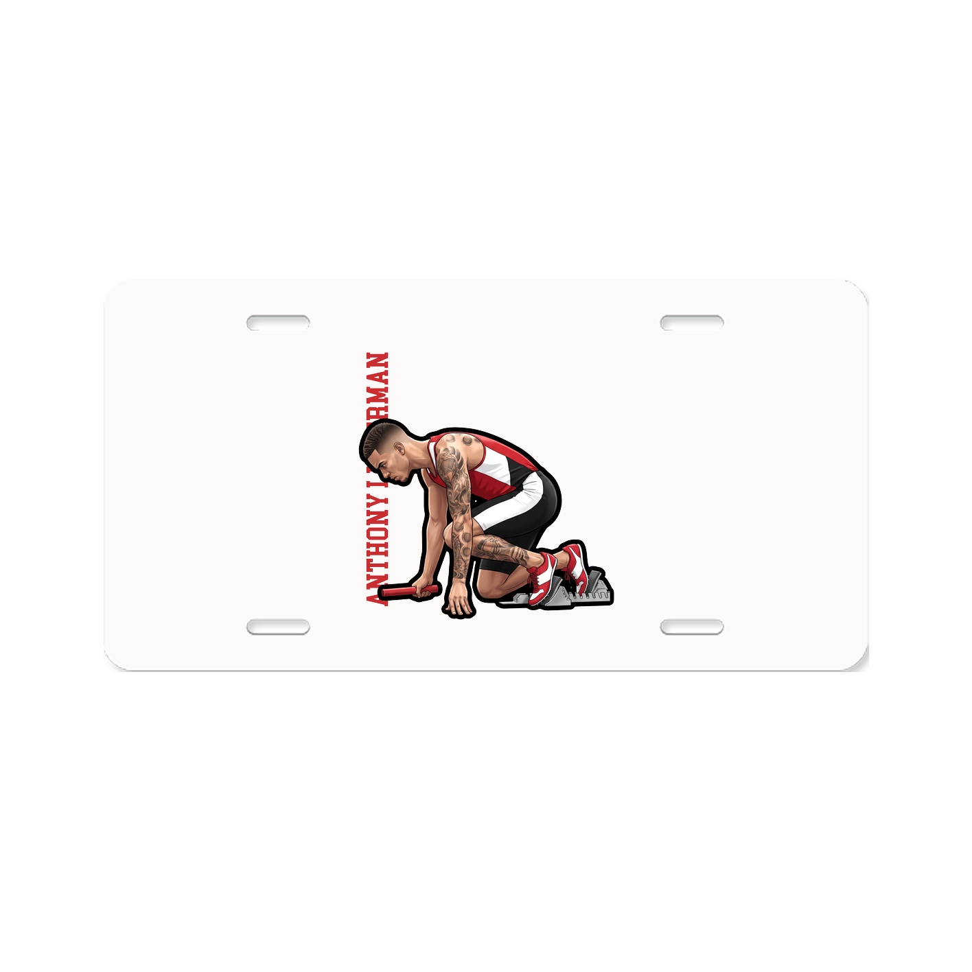 License Plate — Name Vertical in Classic