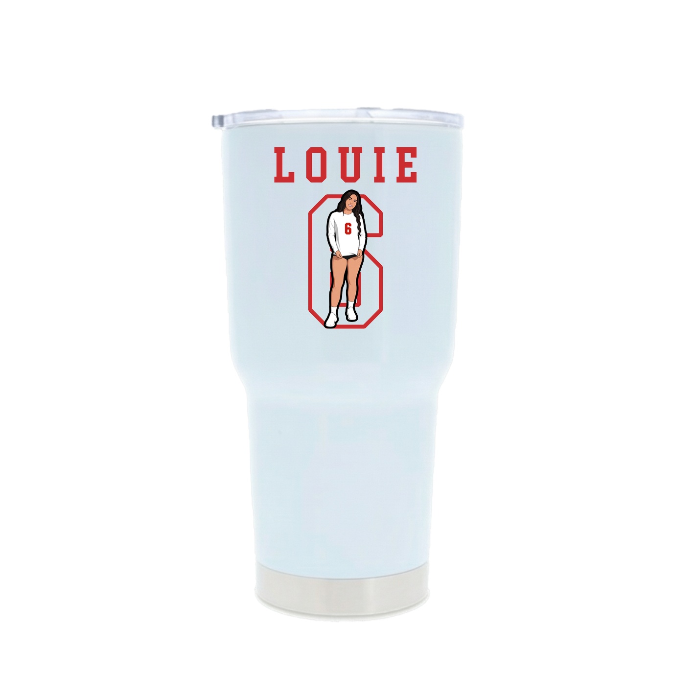 30oz Stainless Steel Tumbler — Shirsey in White
