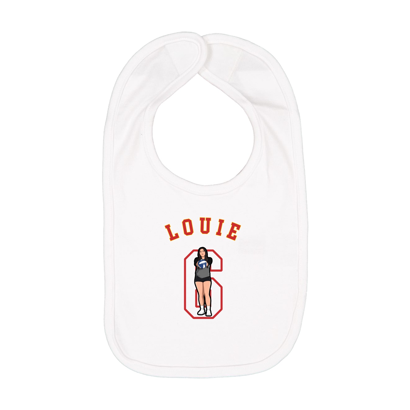 Infant Bib — Shirsey Arch in White