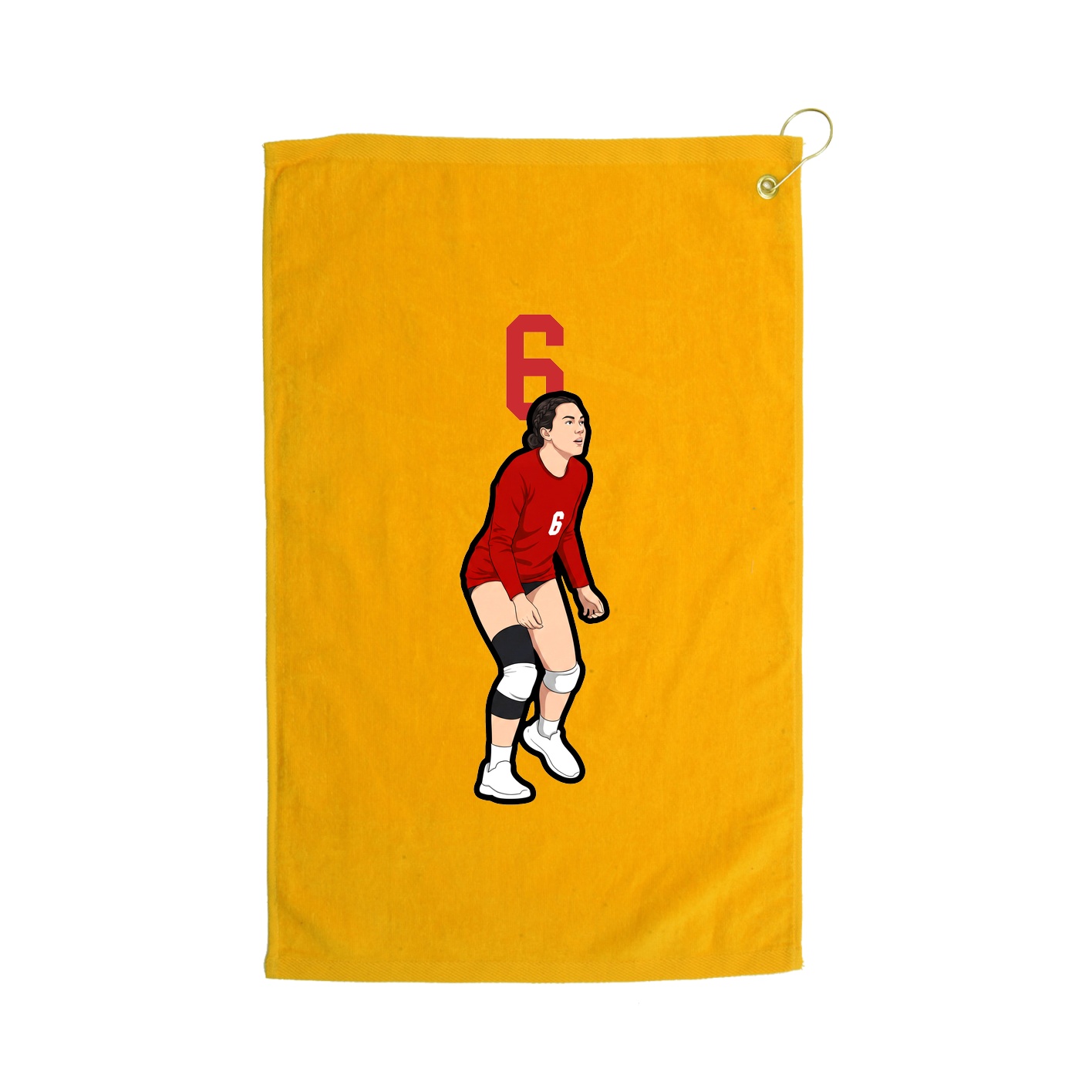 Golf Towel — Number Top in Gold