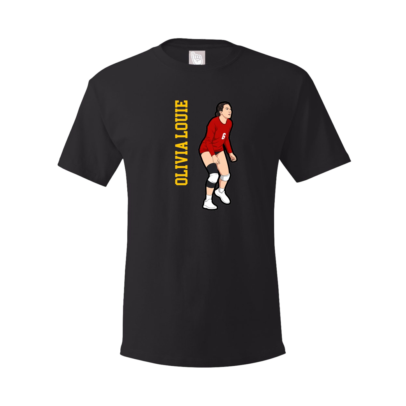 Youth Tee — Name Vertical in Black