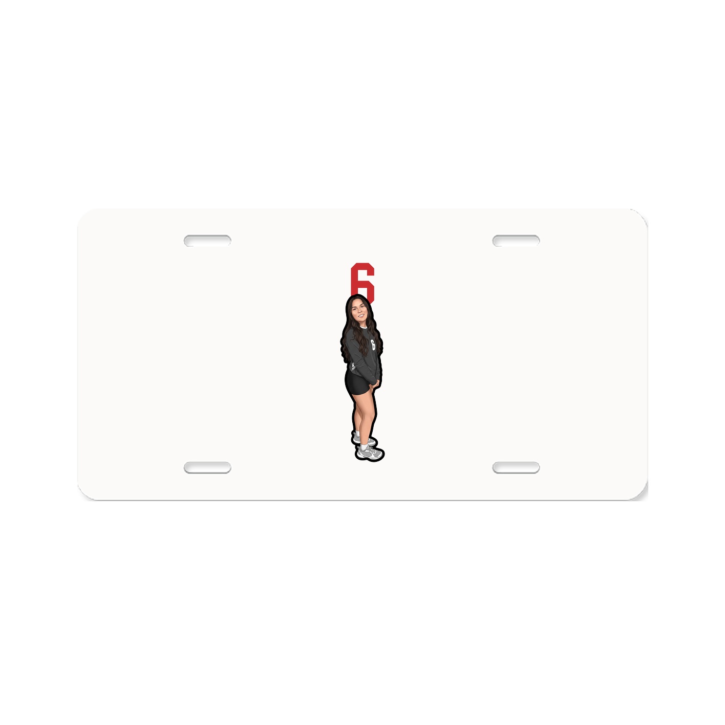 License Plate — Number Top in Classic