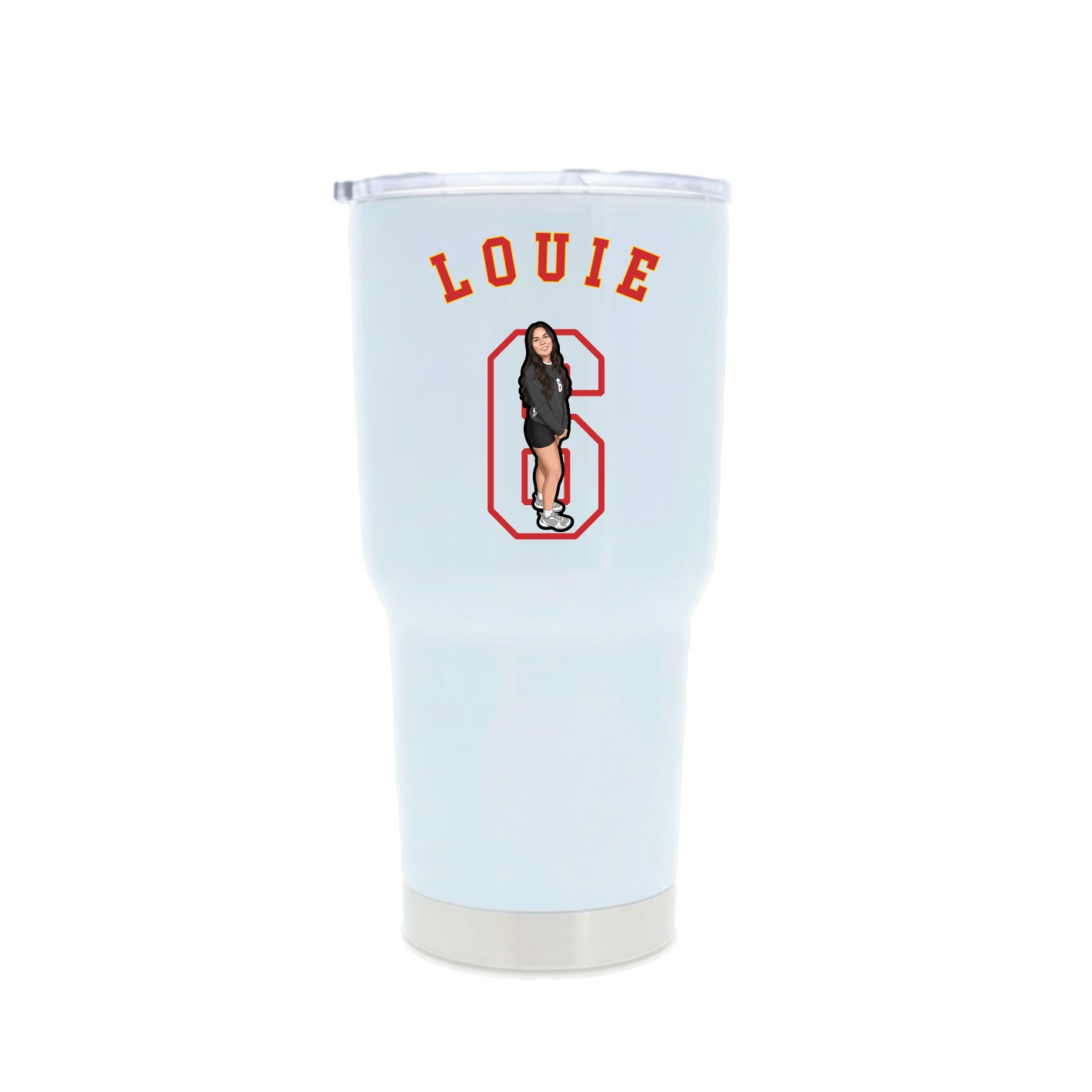 30oz Stainless Steel Tumbler — Shirsey Arch in White