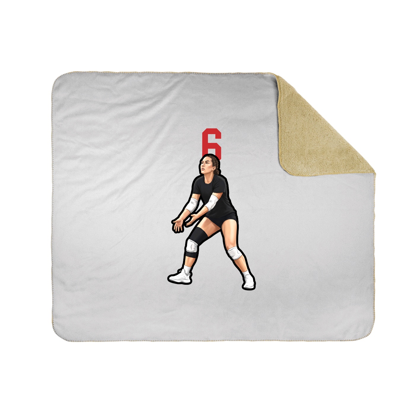Throw Blanket — Number Top in White