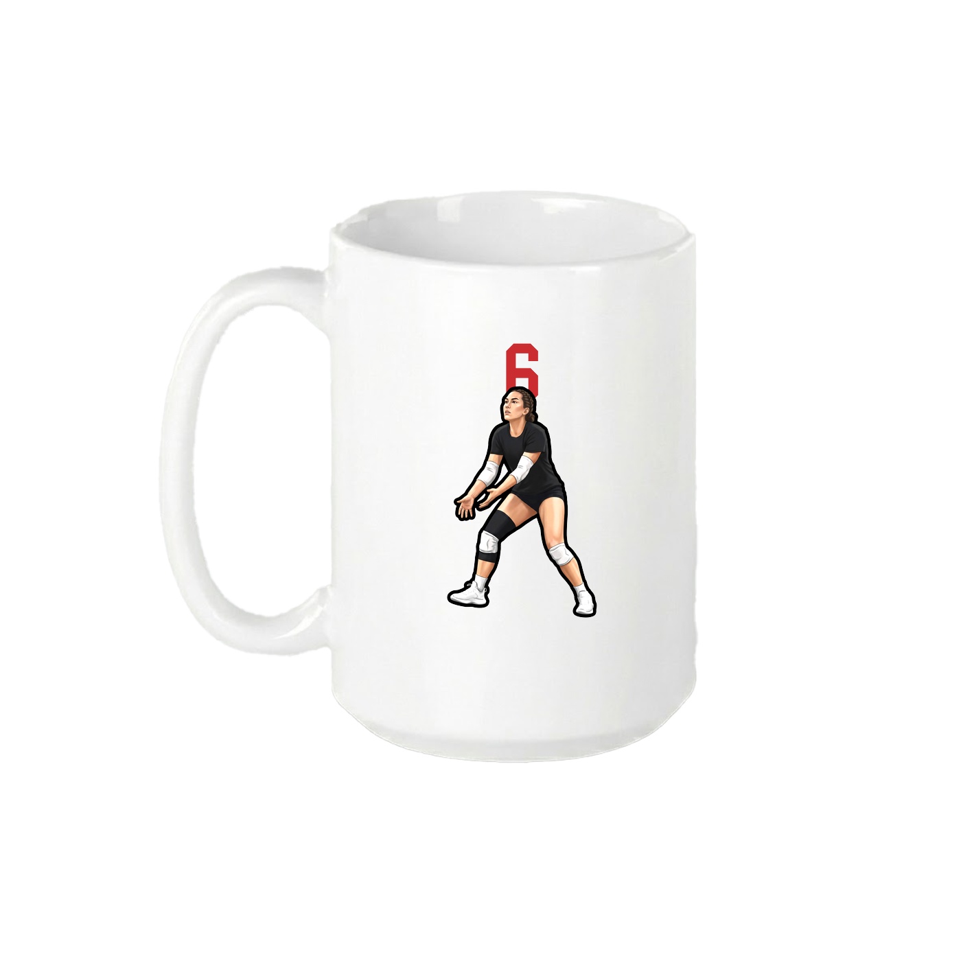 15oz Coffee Mug — Number Top in White
