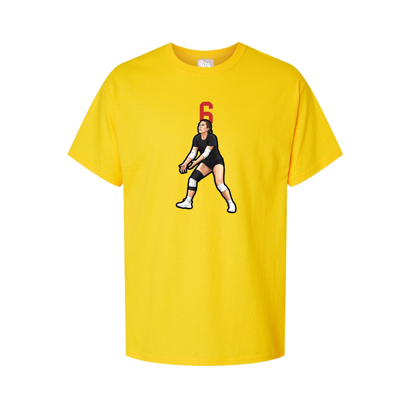 Youth Tee — Number Top in Gold