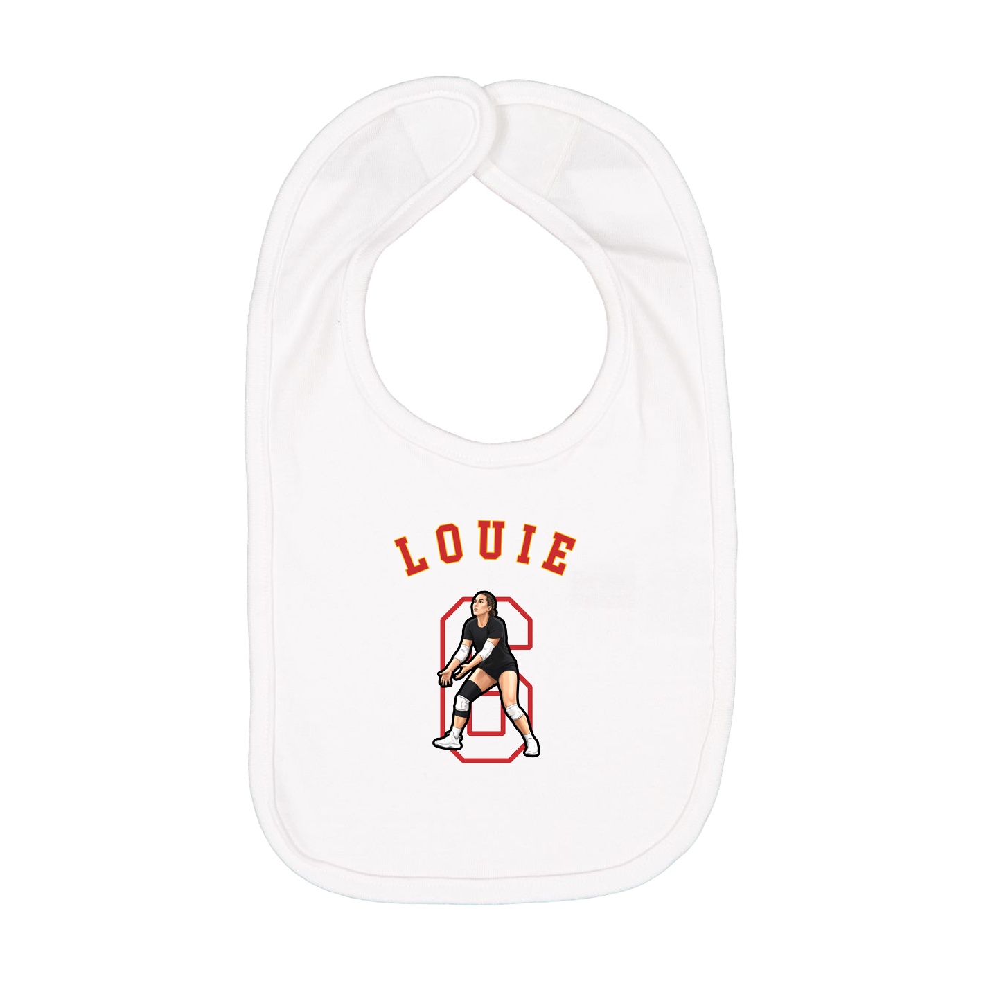 Infant Bib — Shirsey Arch in White