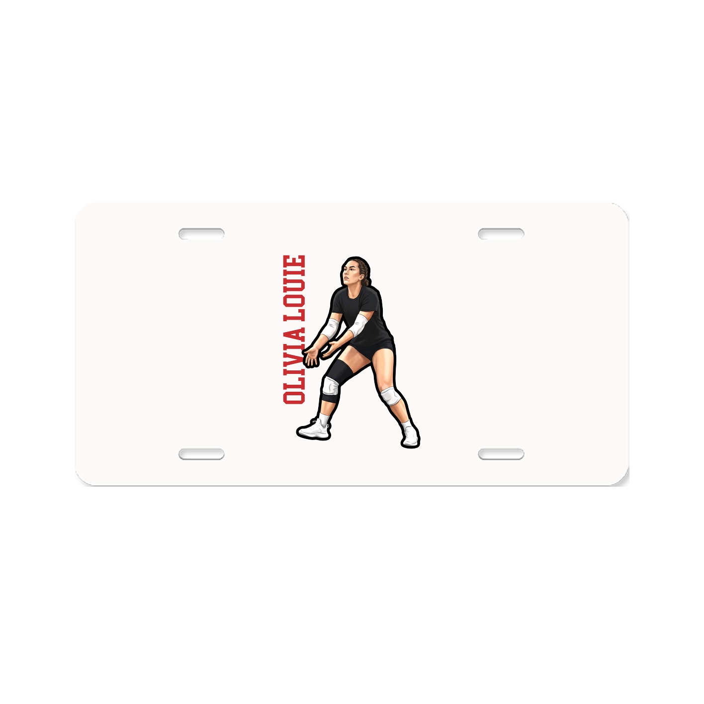 License Plate — Name Vertical in Classic