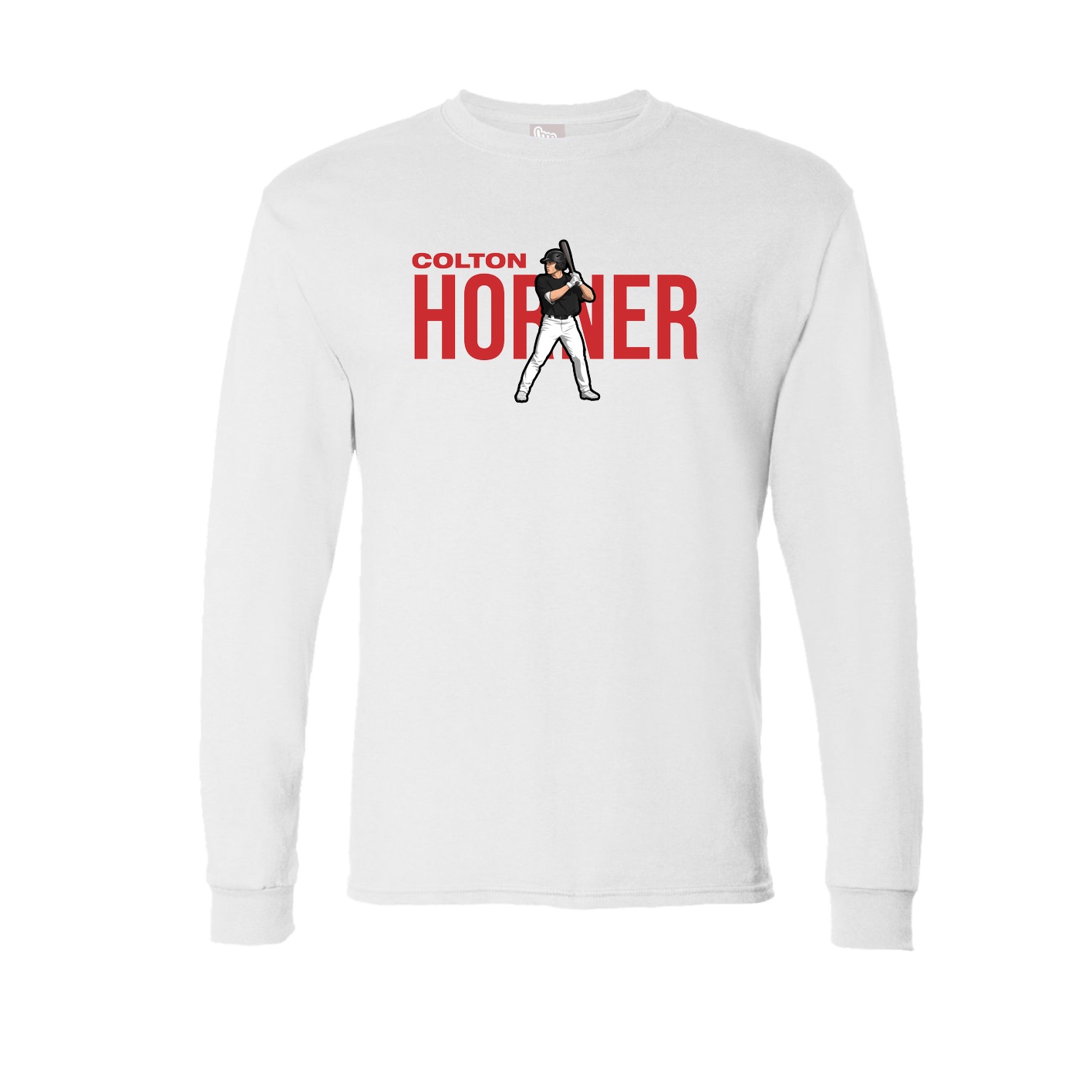 Long Sleeve Tee — Player Name in White