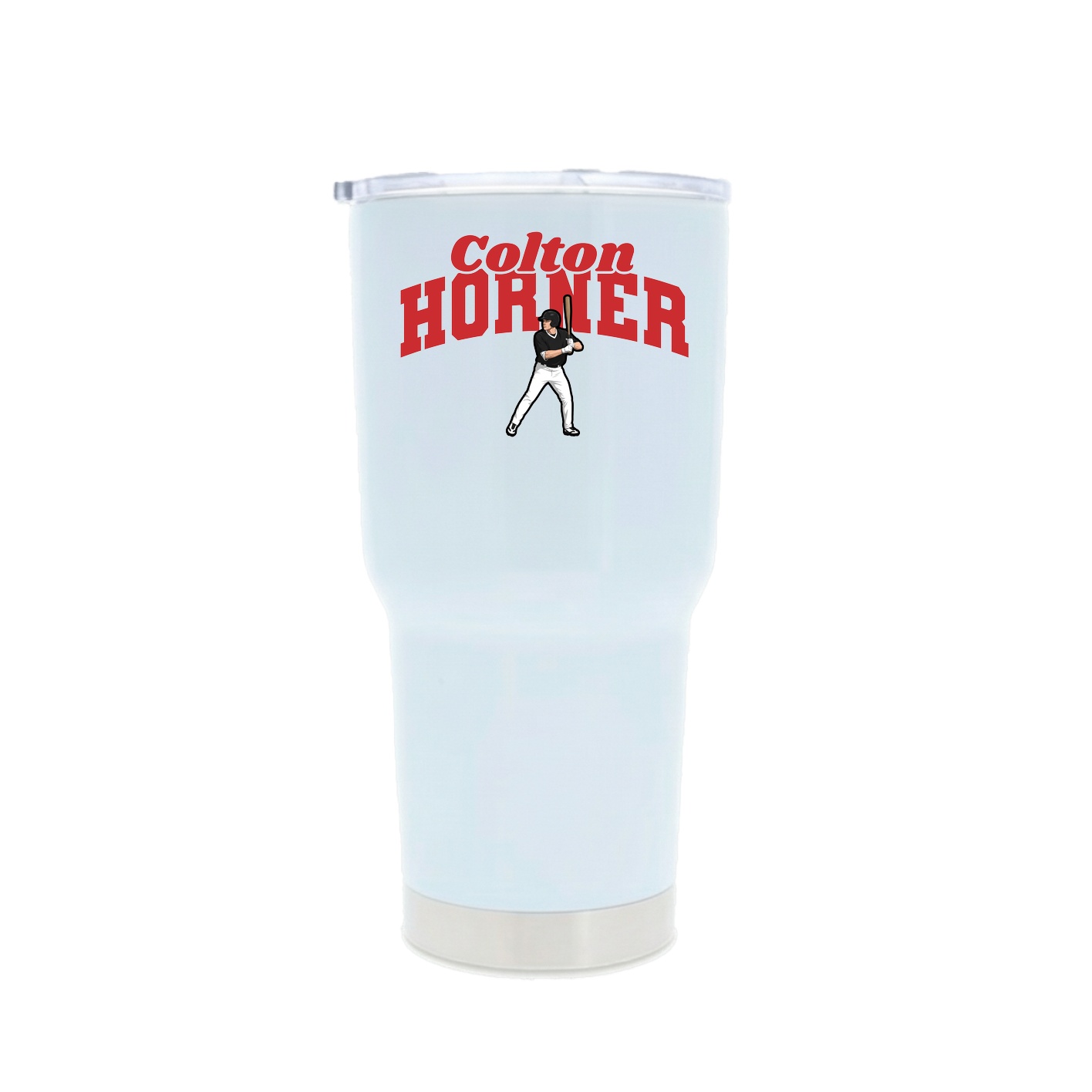 30oz Stainless Steel Tumbler — Signature Arch in White