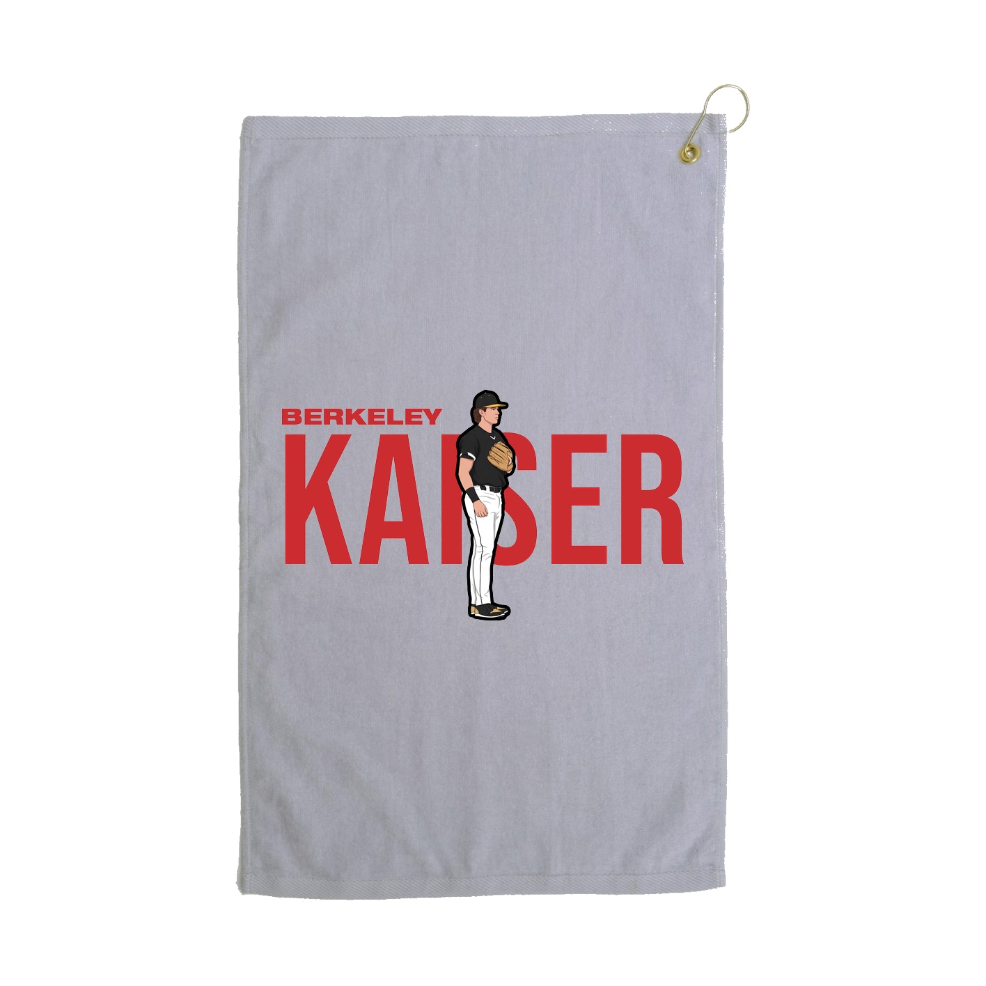 Golf Towel — Player Name in Grey